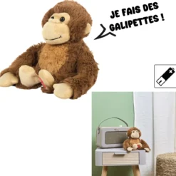 PELUCHE GORILLE GALIPETTE A PILES