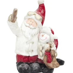 PERE NOEL SELFIE BONHOMME DE NEIGE RENNE