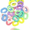 PERLES ACRYLIQUE GROSSES MAILLES PASTEL 1.8X2.3CM X40 PIECES