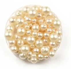 PERLES ACRYLIQUE NACREES RONDES 0.4 A 1CM X30G
