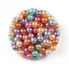 PERLES ACRYLIQUE NACREES RONDES PASTEL 0.8CM X30G