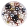 PERLES ACRYLIQUE NACREES RONDES TENDANCE 0.8CM X30G