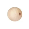 PERLES BOIS BRUT RONDES 3CM X4 PIECES