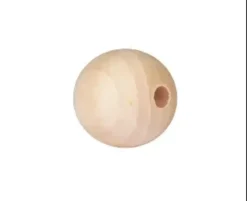 PERLES BOIS BRUT RONDES 3CM X4 PIECES