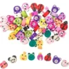 PERLES FANTAISIE PATE POLYMERE ANIMAUX X60 PIECES