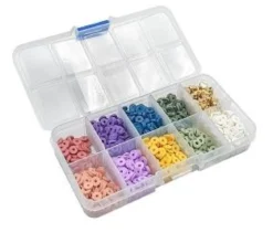 PERLES HEISHI 9 COULEURS ET INTERCALAIRES DORES X1500 PIECES