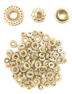 PERLES INTERCALAIRES HEISHI METAL DORE X105 PIECES