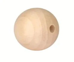 PERLES RONDES BOIS 2.5CM X15 PIECES