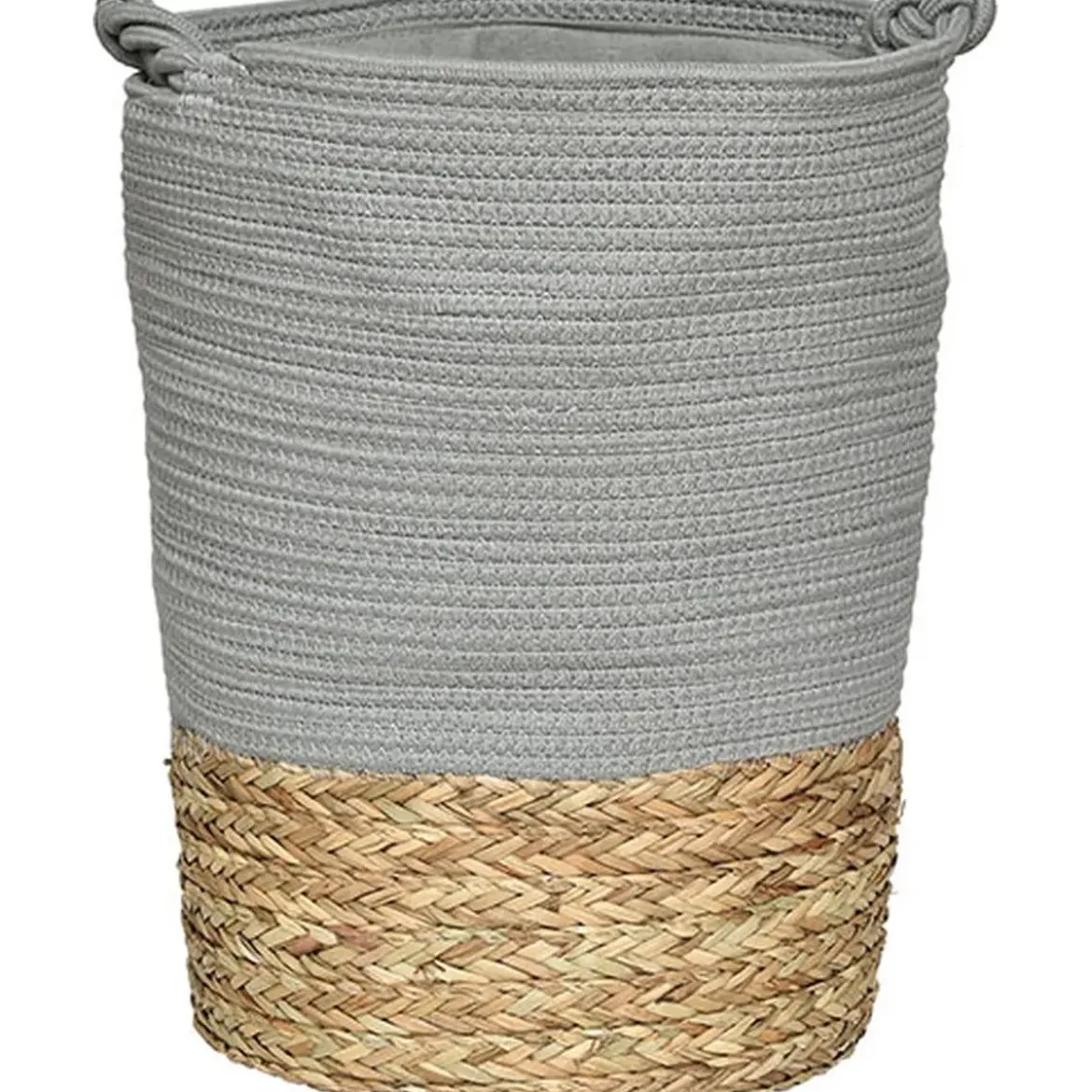 PETITE PANIERE A LINGE RONDE MATIERE VEGETALE KAKI NATUREL