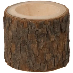PHOTOPHORE BOIS POUR BOUGIE CHAUFFE PLAT D.5X5CM