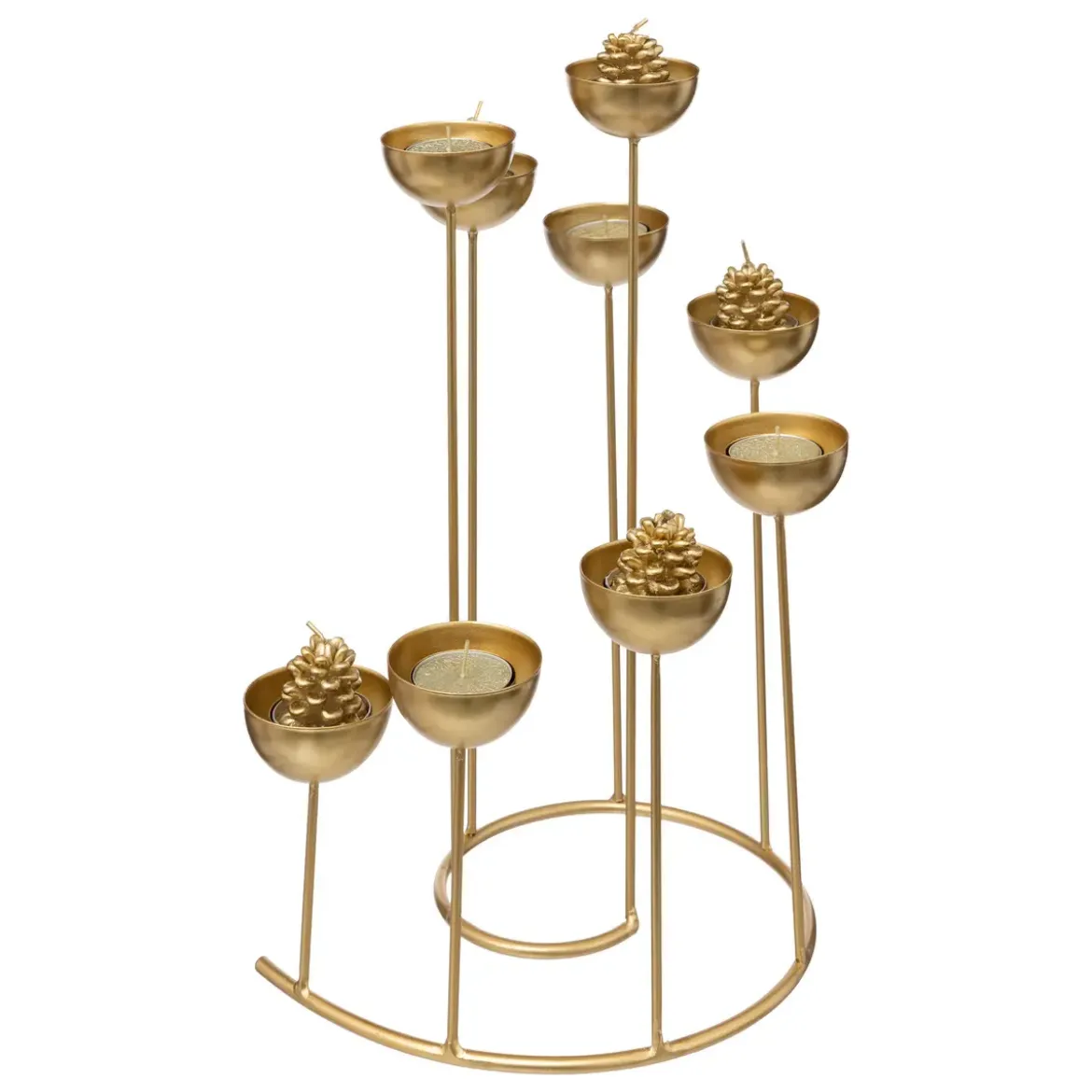 PHOTOPHORE SPIRALE 8 BOUGIE 35CM