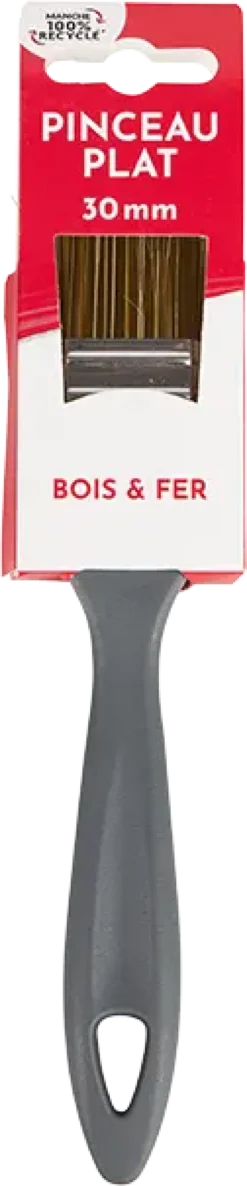 PINCEAU PLAT BOIS FER 30MM