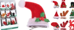 PINCE CHEVEUX THEME NOEL D.9CM