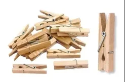 PINCES A LINGE BOIS NATUREL 4.5 CM X 50 PCS