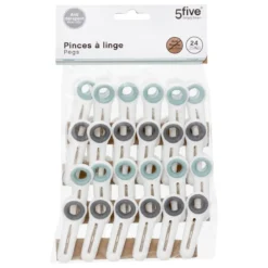 24 PINCES A LINGE RUBBER RONDE