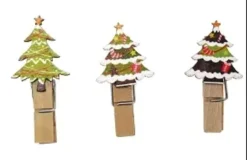 PINCES A LINGE SAPINS BOIS 4X2X1CM X10 PIECES