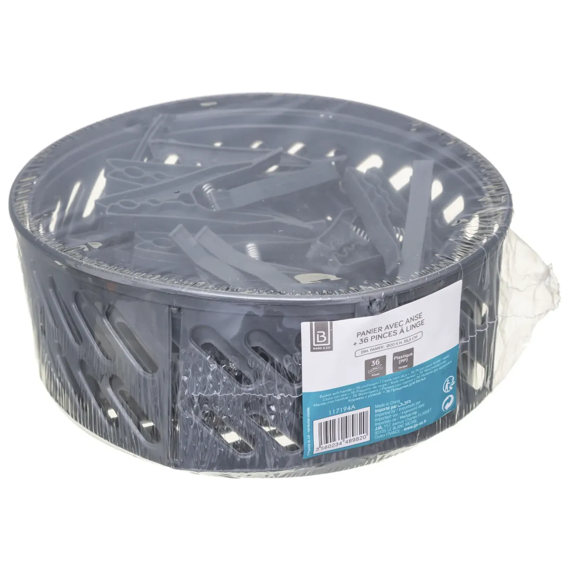 PINCES A LINGE X36 PANIER