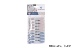 18 PINCES LINGE BI MATIERE 8.3CM
