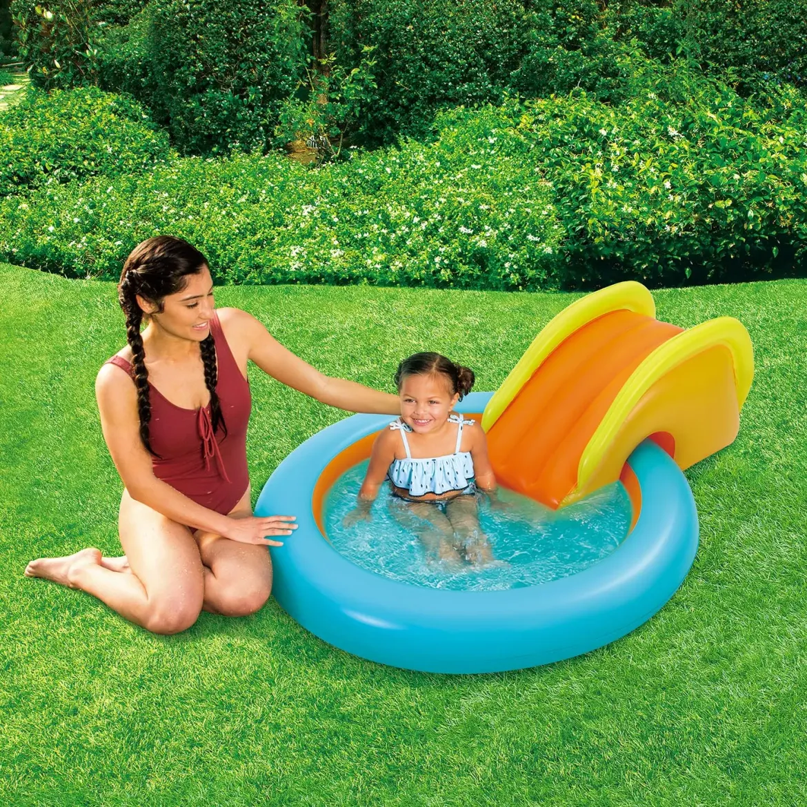 PISCINE AVEC TOBOGAN 1.14MX86CMX35CM