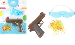 PISTOLET 12CM A RESSORT LANCE ELASTIQUES LUNETTES