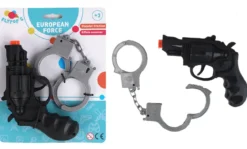 PISTOLET FRICTION 17CM AVEC MENOTTES