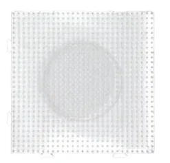 PLAQUE TRANSPARENTE POUR PERLES A REPASSER 14X14CM