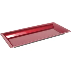 PLATEAU RECTANGULAIRE ROUGE 36X17X2CM