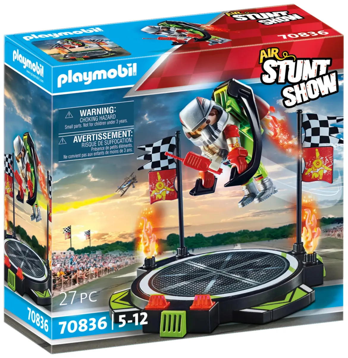 PLAYMOBIL AIR STUNTSHOW PILOTE AVEC REACTEUR DORSAL