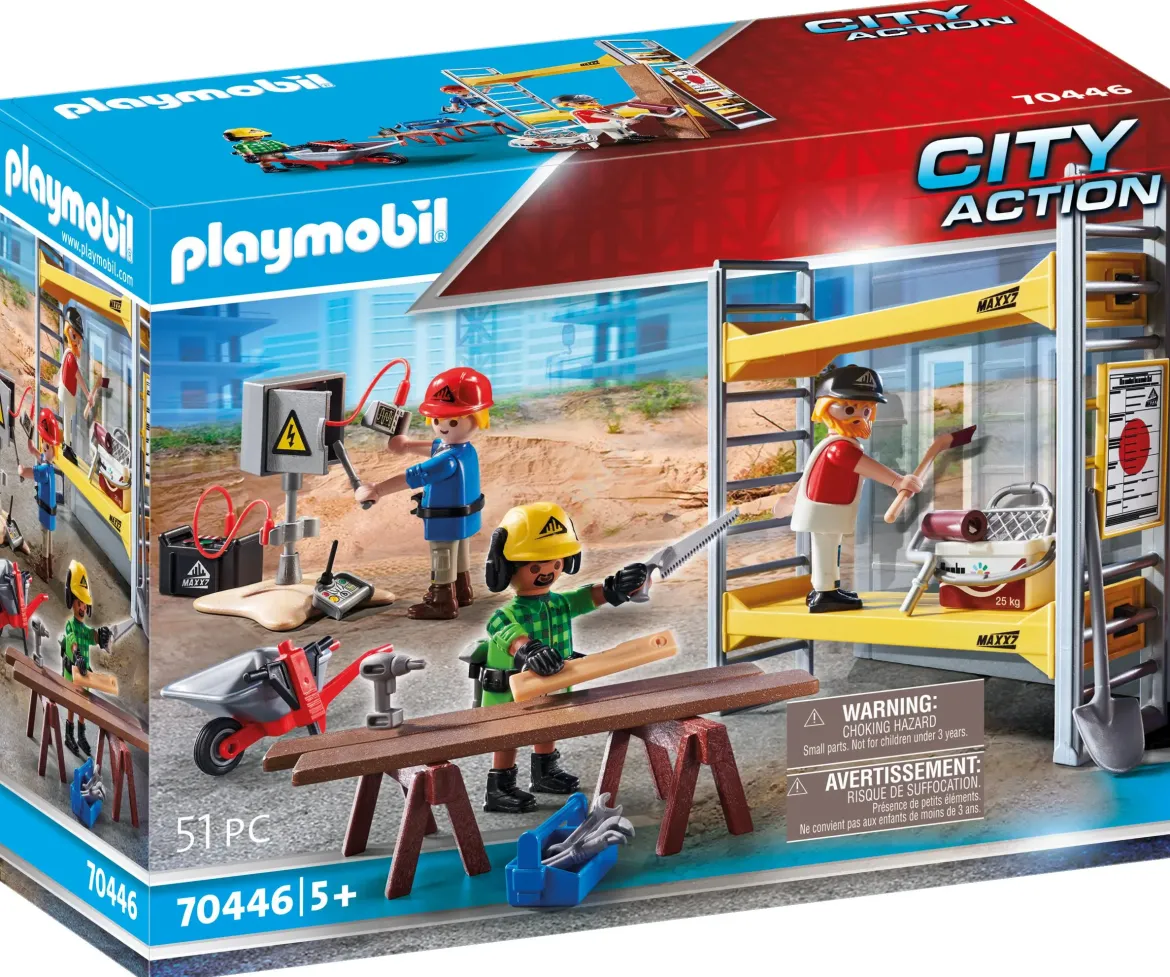 PLAYMOBIL OUVRIERS AVEC ECHAFAUDAGE