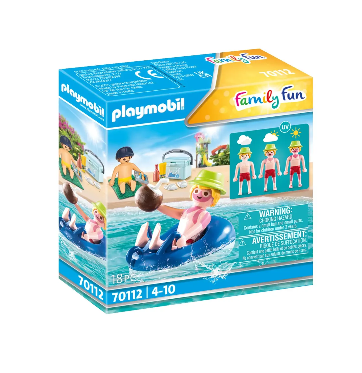 PLAYMOBIL VACANCIER AVEC COUPS DE SOLEIL ET BOUEE