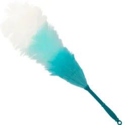 PLUMEAU ELECTROSTATIQUE TRICOLORE BLEU AQUA BLANC