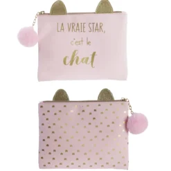 POCHETTE CHAT 15X18CM