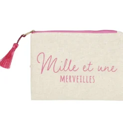 POCHETTE JUTE ET COTON 20X15CM