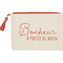 POCHETTE JUTE ET COTON 20X15CM