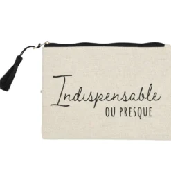 POCHETTE JUTE ET COTON 20X15CM