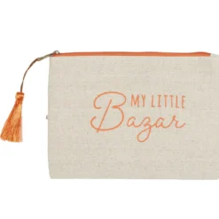POCHETTE JUTE ET COTON 20X15CM