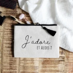POCHETTE JUTE ET COTON 20X15CM