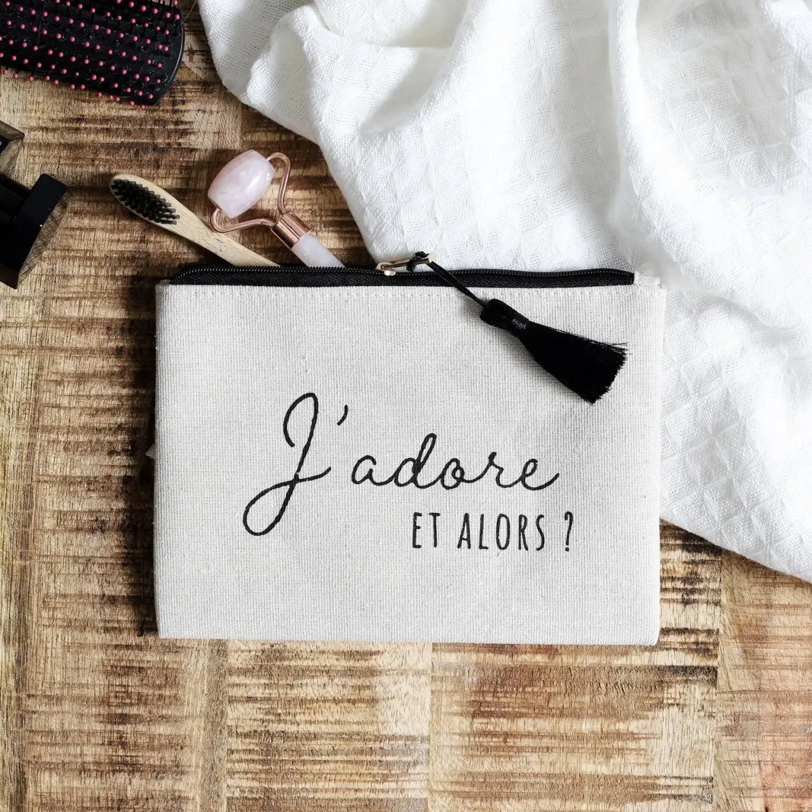 POCHETTE JUTE ET COTON 20X15CM