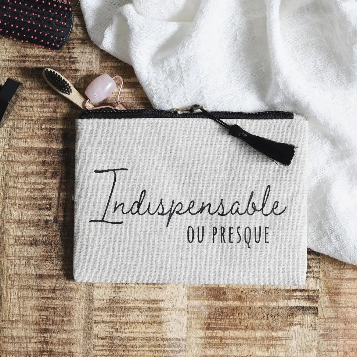 POCHETTE JUTE ET COTON 20X15CM