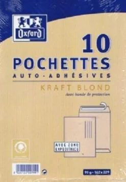 10 POCHETTES KRAFT 162X229