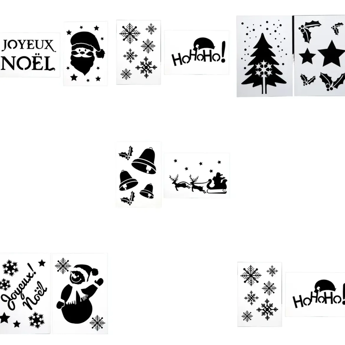POCHOIR DE NOEL X2 PIECES 21X30CM