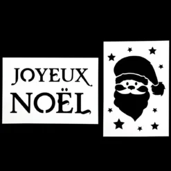 POCHOIR DE NOEL X2 PIECES 21X30CM