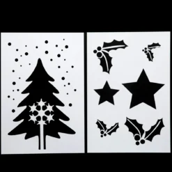 POCHOIR DE NOEL X2 PIECES 21X30CM