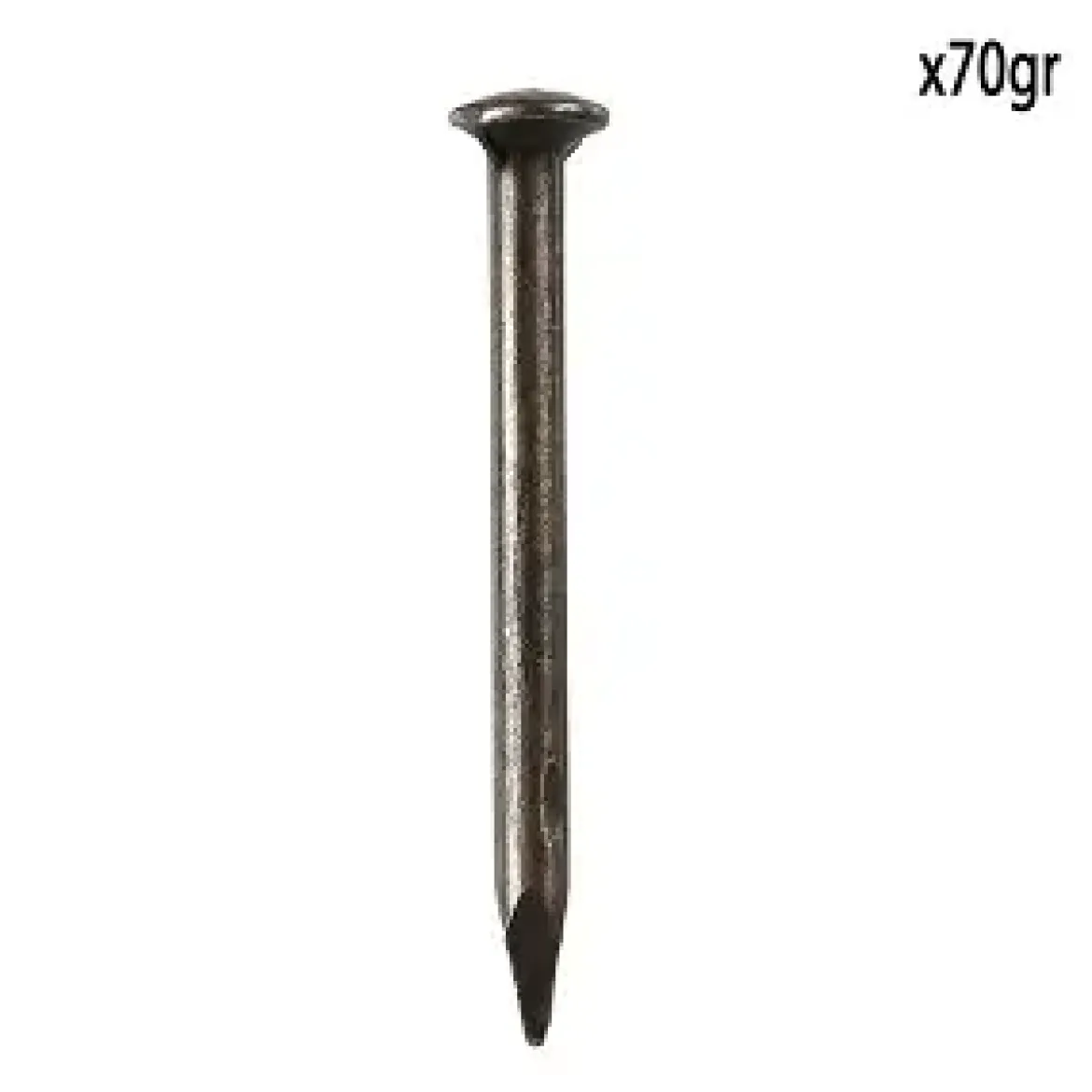 POINTE A BETON TETE RONDE ACIER BLEUI 2X25MM 70G
