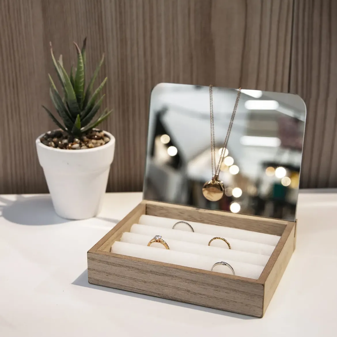 PORTE BAGUE MIROIR