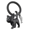 PORTE CLE CHAT NOIR YEUX PHOSPHORESCENTS
