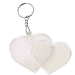 PORTE CLEFS COEUR PLEXY 4.8 CM X 2 PCS