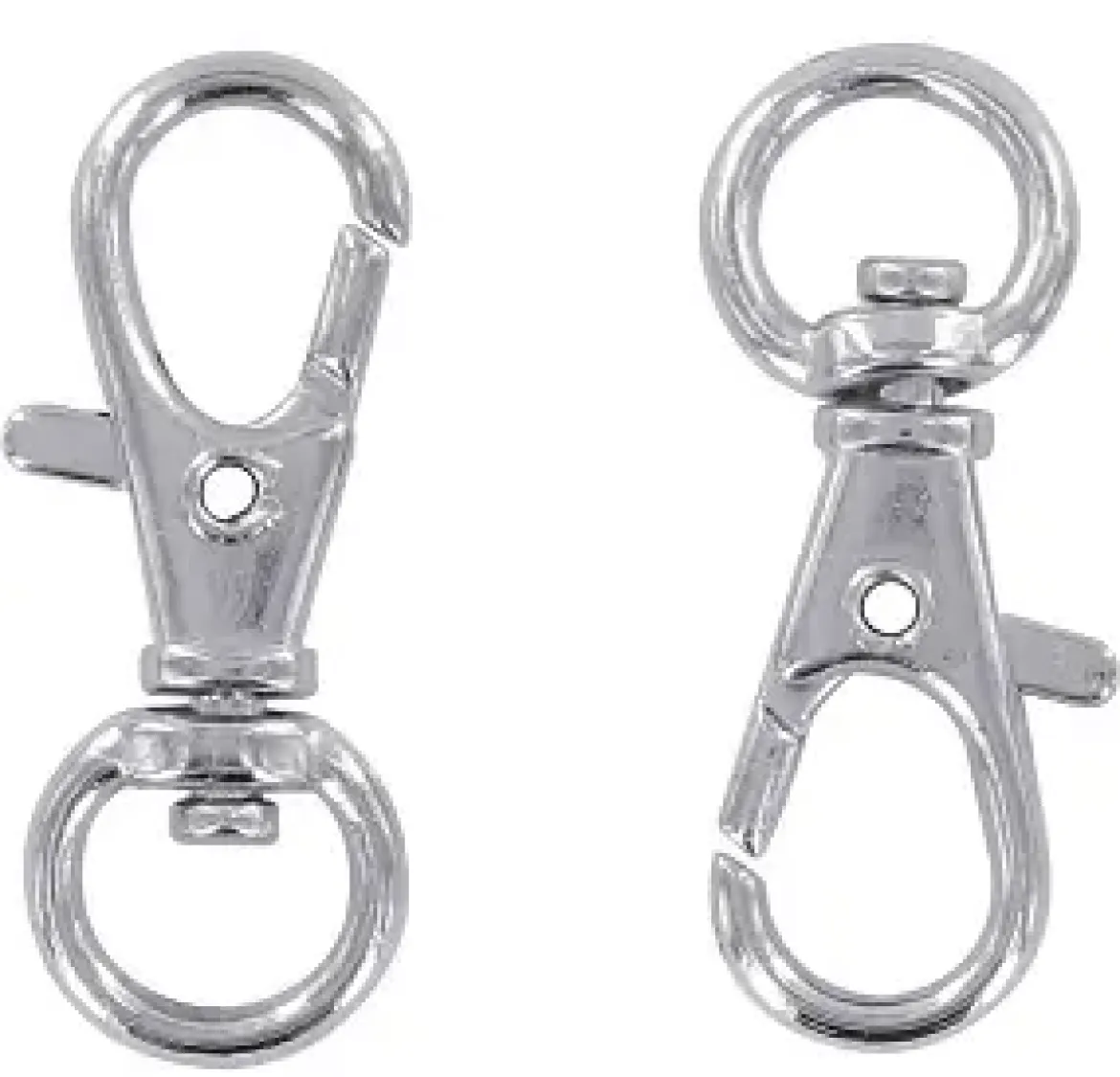 PORTE CLEFS MOUSQUETON ARGENT 3.2 CM X 4 PCS