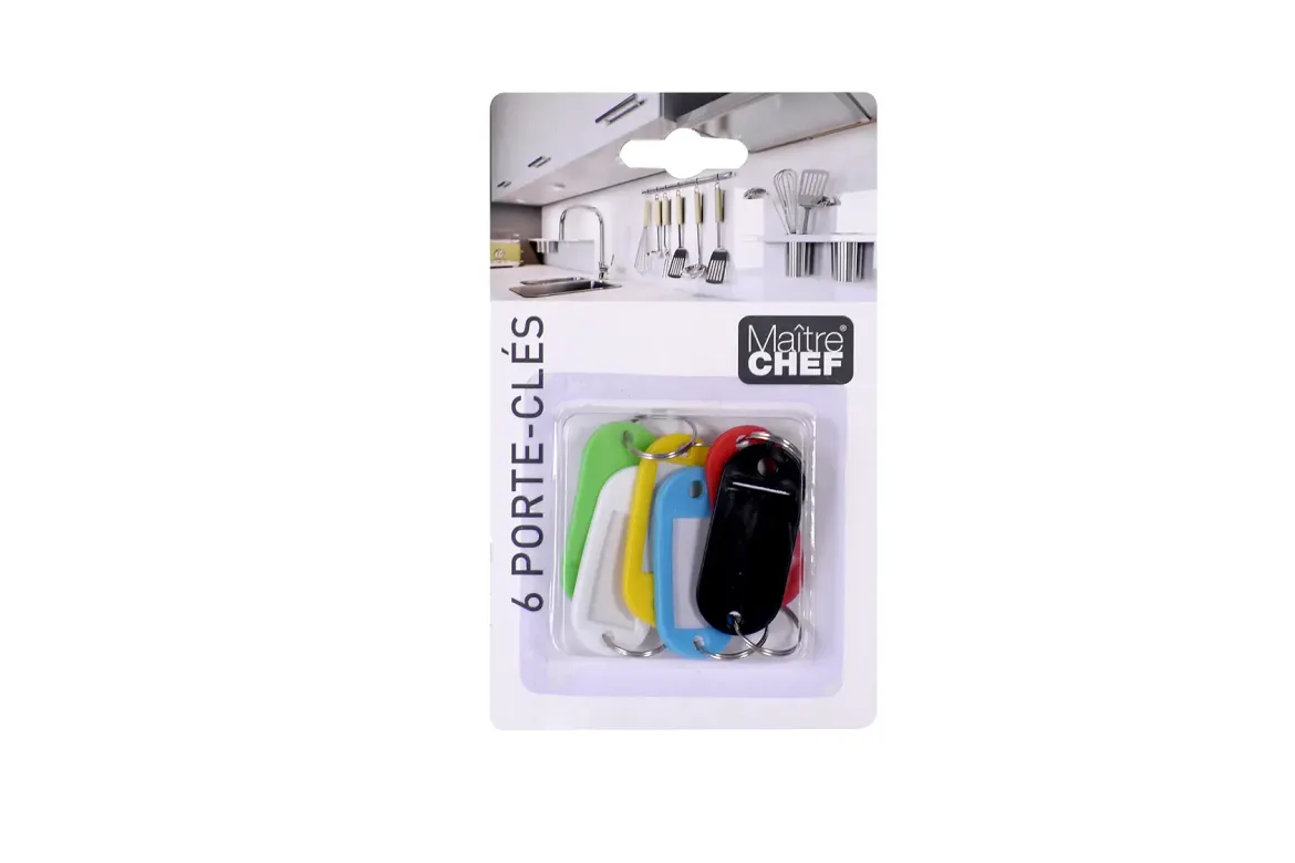 6 PORTE CLES ETIQUETTES