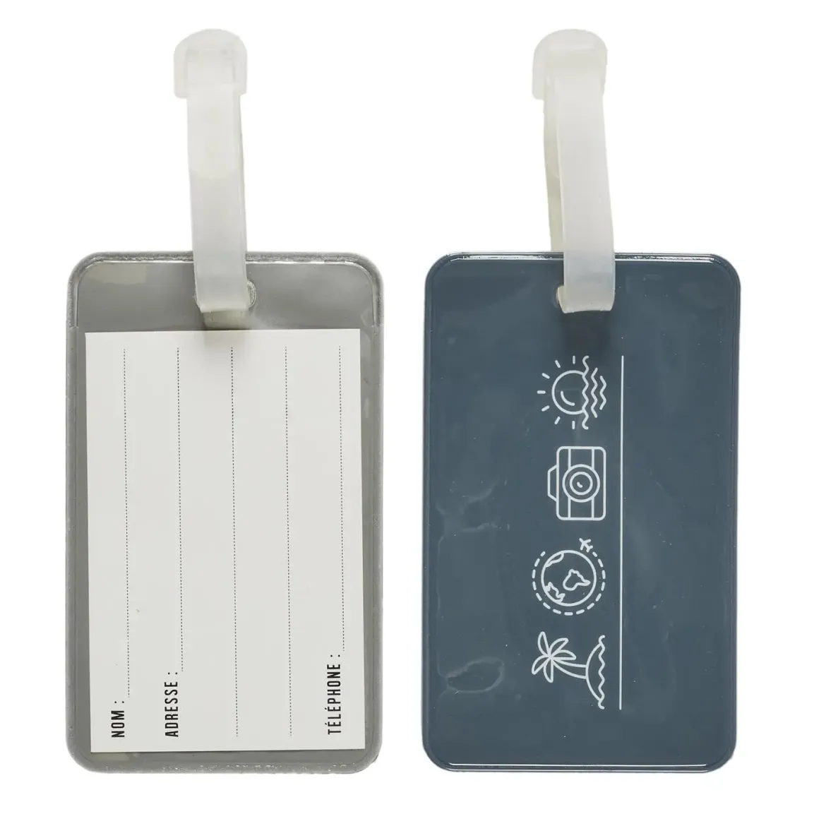 PORTE ETIQUETTE A BAGAGES X2